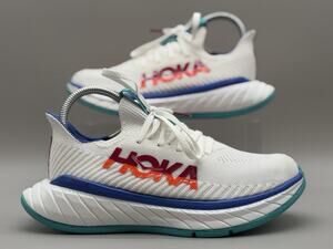 HOKA Womens Carbon X 3 'White Flame' Running Shoes Size-7B